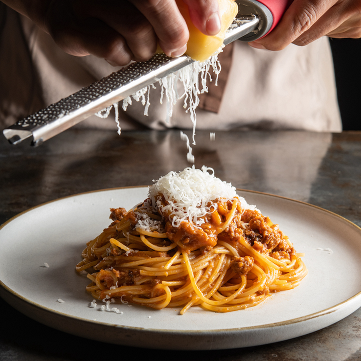 Bolognese Spaghetti with House-made Smoked Cheese