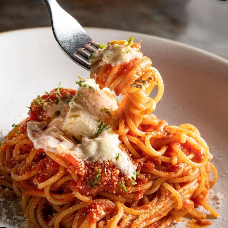 Tomato Spaghetti with House-made Mascarpone Cheese