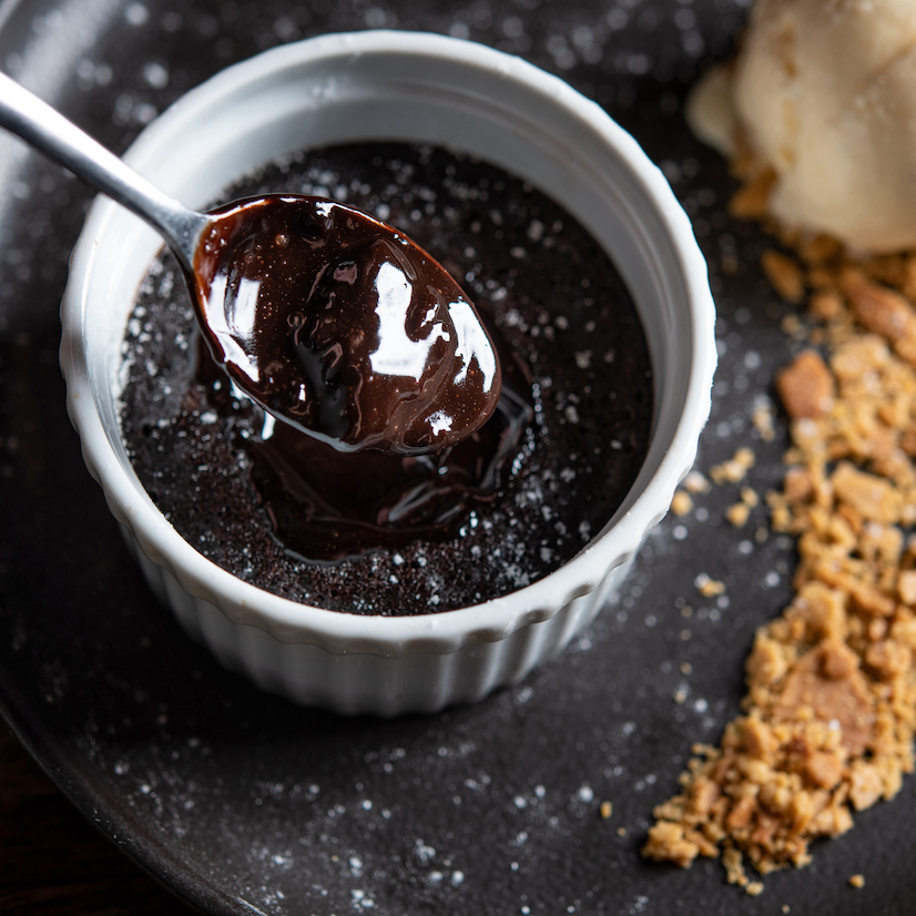 Fondant Chocolate Cake with House-made Vanilla Ice-cream