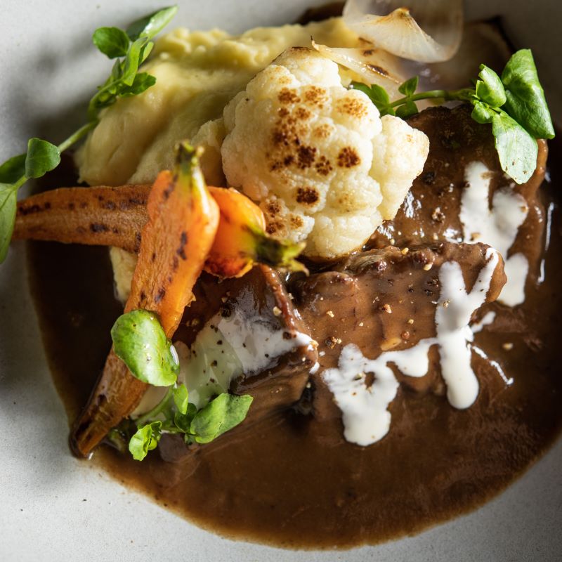 Tender Beef Tongue stew with Mashed Potato