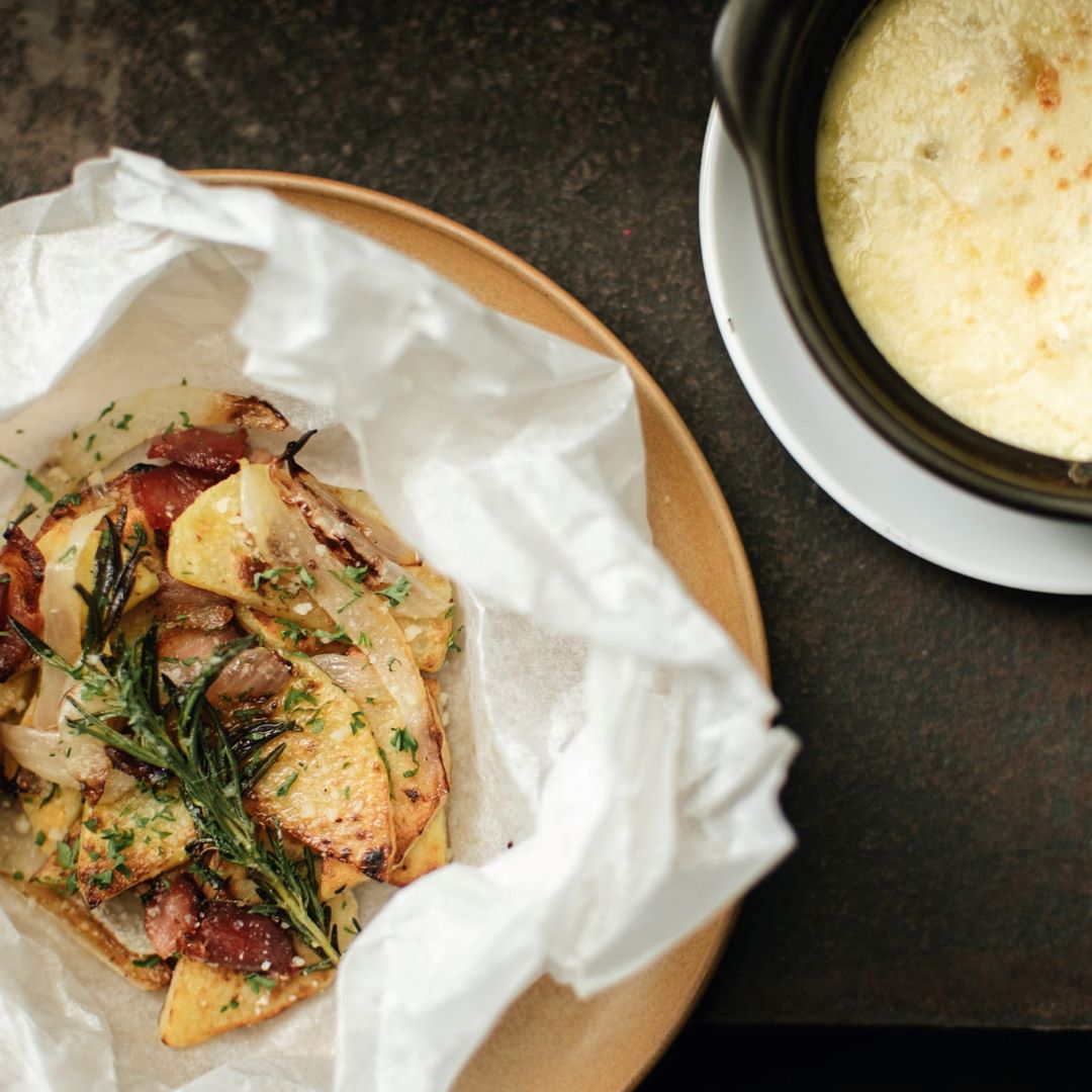 Oven Baked German Potato with Raclette